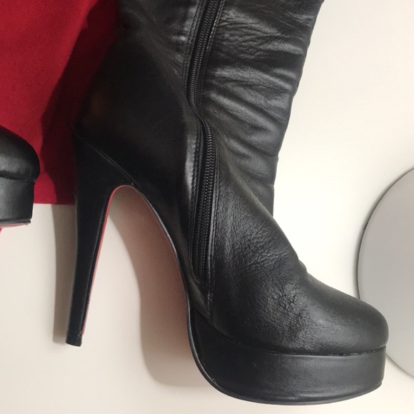 Louboutin Stiletto Boots Size 10 Euro 40 - Picture 15 of 17